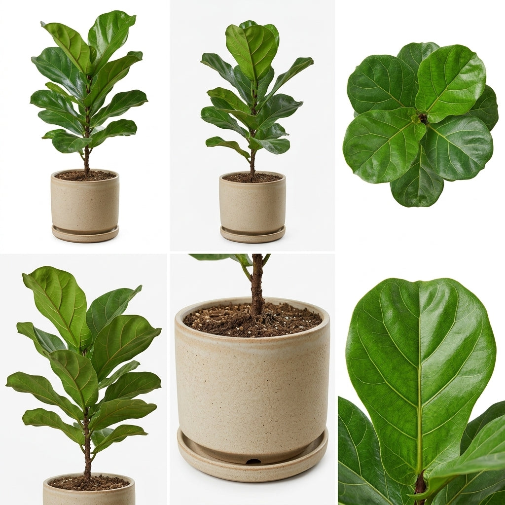mikywah Modern Sandstone Textured Ceramic Planter – 5.5 Inch Cylinder Flower Pot with Matching Water Tray for Home & Office Decor