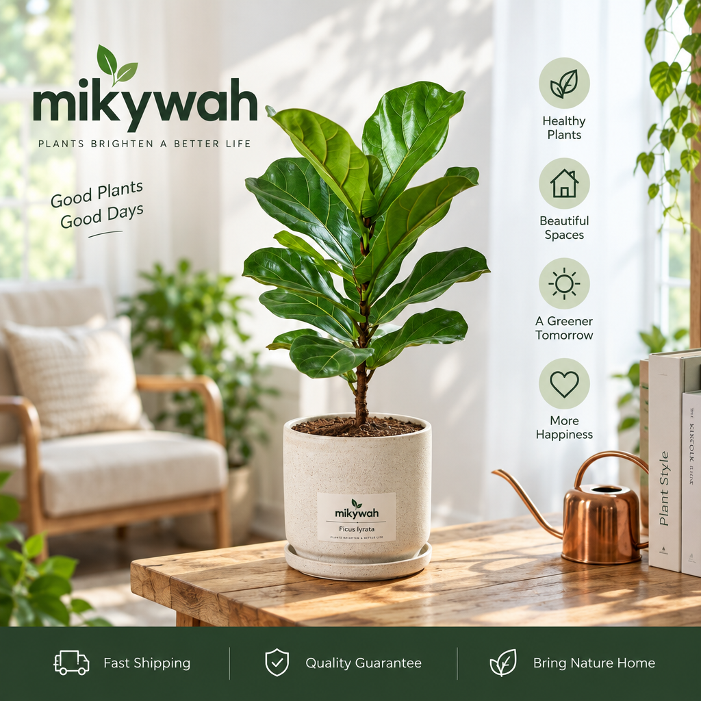 mikywah Modern Sandstone Textured Ceramic Planter – 5.5 Inch Cylinder Flower Pot with Matching Water Tray for Home & Office Decor